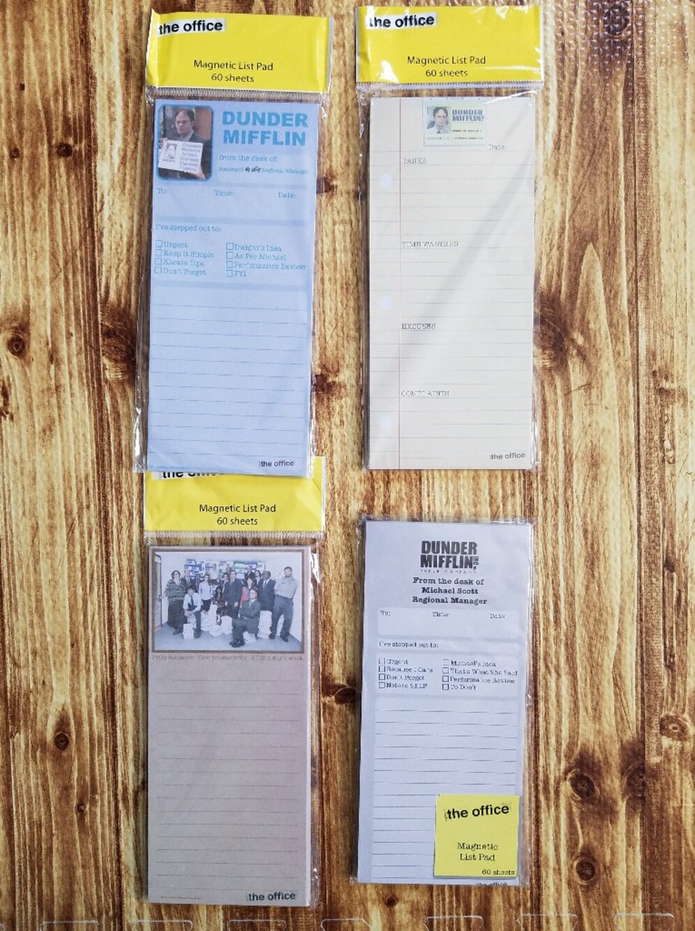 The Office Dunder Mifflin Magnetic Notepad Set NBC Universal Dwight Schrute